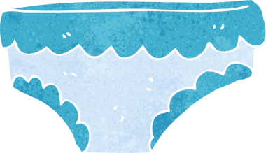 Bir insan tarafından çizilmiş iç çamaşırı.