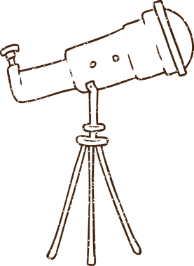 Bir insan tarafından çizilen Teleskop Kömür Çizimi