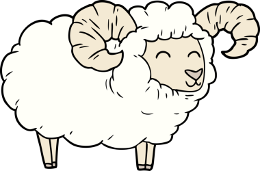 Bir insan tarafından çizilmiş çizgi film koçu