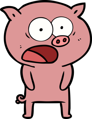 Bir insan tarafından çizilmiş domuz bağırması.