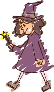 Bir insan tarafından çizilen Cadı Tebeşiri