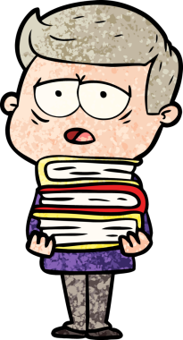 Bir insan tarafından çizilmiş yorgun bir adam.