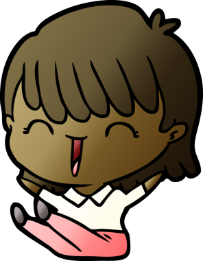 Bir insan tarafından çizilmiş karikatür kadın.