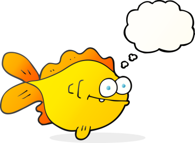 Bir insan tarafından çizilmiş serbest çizim balon balığı.