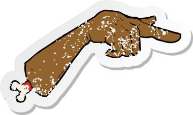 İnsan eliyle çizilmiş bir çizgi filmin gerilimli retro yapıştırması.