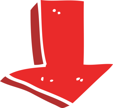 Bir insan tarafından çizilmiş karalama oku.