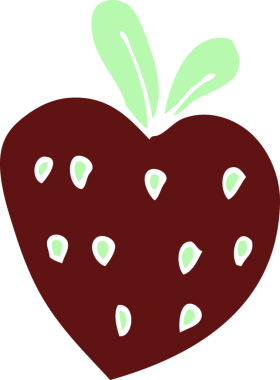 Bir insan tarafından çizilmiş karalama çileği.