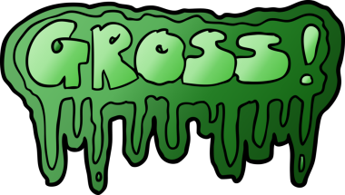 Bir insan tarafından çizilmiş iğrenç çizgi film sembolü.