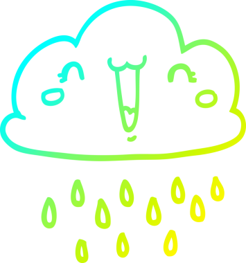 Bir insan tarafından çizilmiş bir karikatür fırtına bulutu çizimi