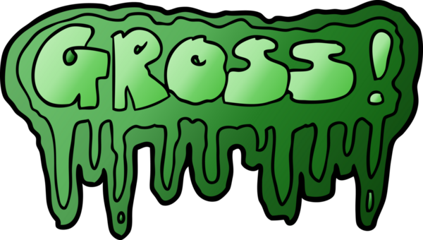 Bir insan tarafından çizilmiş iğrenç çizgi film sembolü.