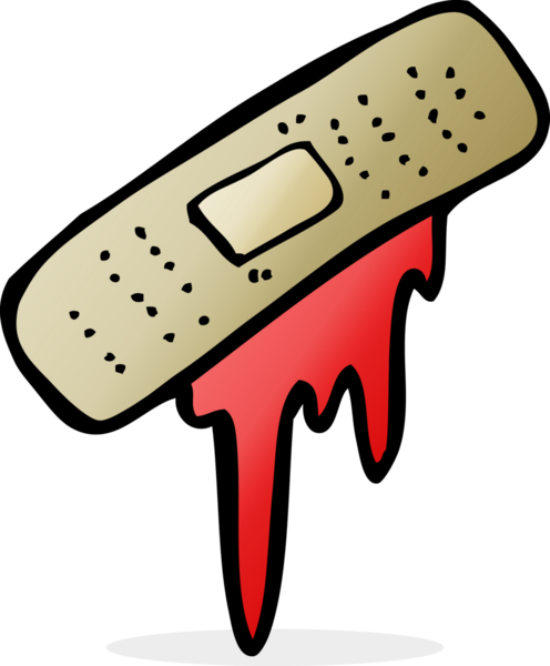 Bir insan tarafından çizilmiş kanlı bir karikatür.