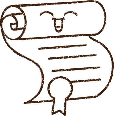 Bir insan tarafından çizilmiş Sertifika Kömürü Çizimi