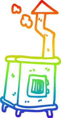 gökkuşağı gradyan çizgi çizimi bir insan tarafından çizilmiş eski ahşap yakıcı