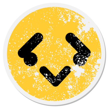 Bir insan tarafından çizilmiş hayal kırıklığına uğramış kuş yüzü.