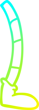 Bir insan tarafından çizilmiş bir çizgi filmin soğuk gradyan çizimi