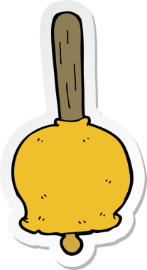 Bir insan tarafından çizilmiş bir çanın çıkartması.