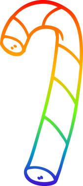 Bir insan tarafından çizilmiş pembe baston şekerlerin çizgi çizimi.