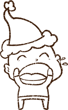 Bir insan tarafından çizilmiş Noel Adamı Kömürü