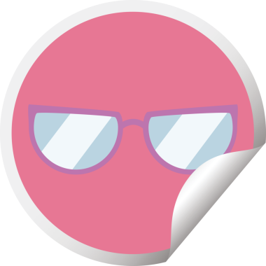 Bir insan tarafından çizilmiş grafik vektör illüstrasyon dairesel etiketi