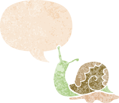 grunge 'da konuşma baloncuğu olan karikatür salyangozu bir insan tarafından çizilmiş tedirgin geçmiş doku