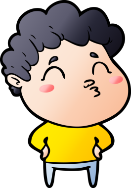 Çizgi film adamı somurtuyor Bir insan tarafından çizilmiş