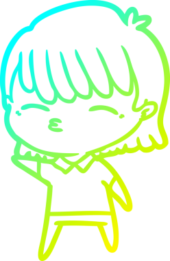 Bir insan tarafından çizilmiş bir karikatür kadın çizimi.