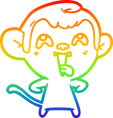 gökkuşağı gradyan çizgisi insan tarafından çizilmiş çılgın bir çizgi maymun çizimi