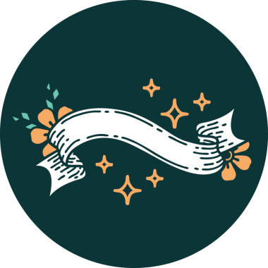 bir insan tarafından çizilmiş bir yıldızın pankartıyla dövme biçimi simgesi