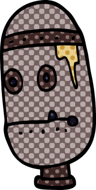 bir insan tarafından çizilmiş robot kafası.