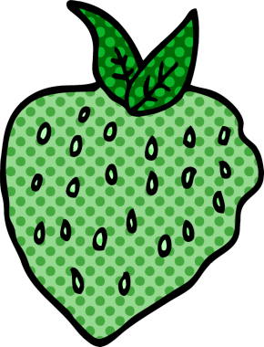 Bir insan tarafından çizilmiş karalama çileği.