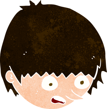 bir insan tarafından çizilmiş stresli bir yüz.