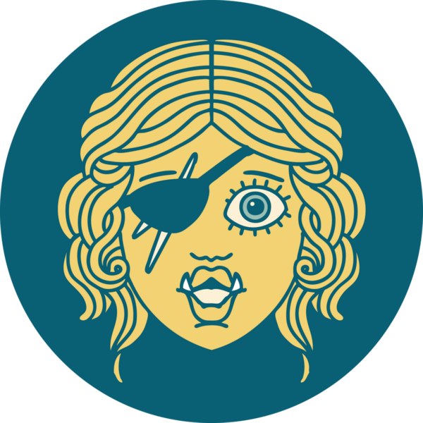 Retro Dövme Biçimli Ork karakteri bir insan tarafından çizilmiş