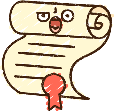 Bir insan tarafından çizilmiş Sertifika Tebeşiri