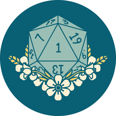 Retro Dövme Tarzı Doğal Zarlar Bir insan tarafından çizilmiş çiçek elementleri ile yuvarlanır