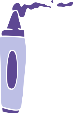 Bir insan tarafından çizilmiş karalama boya kalemi.