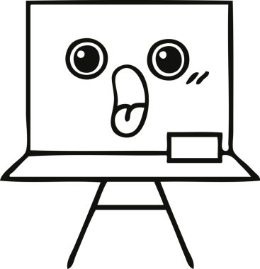 Bir insan tarafından çizilmiş karatahta çizimi