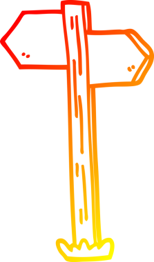 Bir insan tarafından çizilmiş çizgi film işaretlerinin sıcak gradyan çizgileri