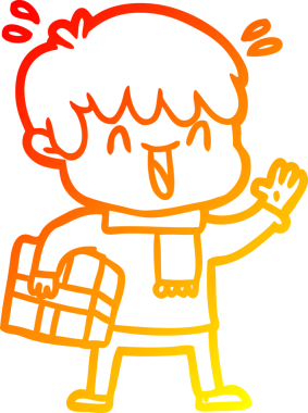 Bir insan tarafından çizilmiş gülen bir çizgi film karakteri çizimi