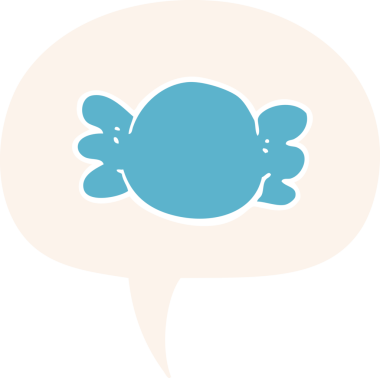 Bir insan tarafından çizilmiş, konuşma baloncuklu çizgi film.