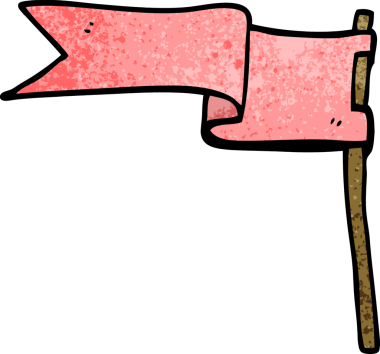 Bir insan tarafından çizilmiş karalama bayrağı.