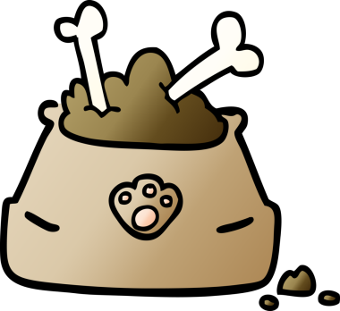 bir insan tarafından çizilmiş karalama evcil hayvan kasesi