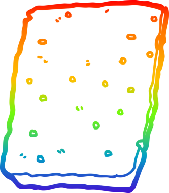 gökkuşağı gradyan çizimi bir insan tarafından çizilmiş bir çizgi film bisküvisi