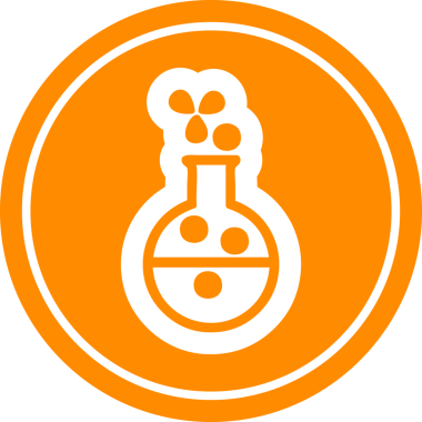 Bir insan tarafından çizilmiş dairesel bilim deneyleri simgesi