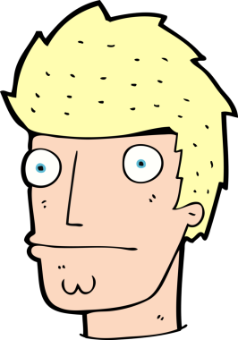 bir insan tarafından çizilmiş sinirli bir adam.