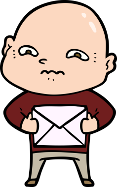 bir insan tarafından çizilmiş sinirli bir adam.