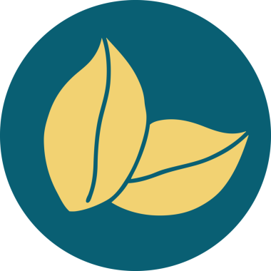 Bir insan tarafından çizilmiş yaprakların ikonik dövme şekli