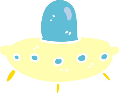 Bir insan tarafından çizilmiş uzaylı uzay gemisini karala