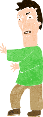 Bir insan tarafından çizilmiş kızgın bir adam.