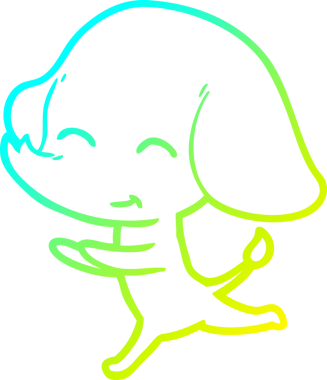 Bir insan tarafından çizilmiş, karikatür bir fil çizimi.