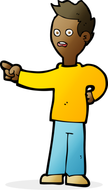 Bir insan tarafından çizilmiş, şok olmuş bir çocuk.